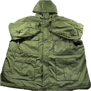 BOULDER CREEK JACKET MENS 7XL BIG GREEN PARKA WATER RESISTANT FLEECE LINED NWT